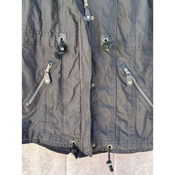 Snobbish‎ Women's Black Winter Coat Parka Fleece Warm Jacket Large *PICS GUC - Picture 2 of 14